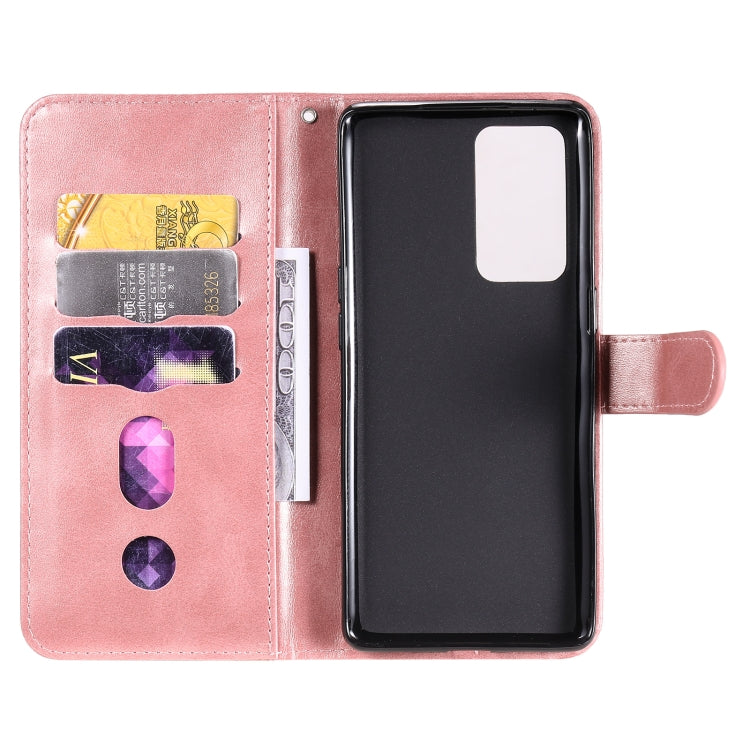 For OPPO Reno6 Pro+ 5G Fashion Calf Texture Zipper Horizontal Flip Leather Case with Holder & Card Slots & Wallet(Rose Gold) - OPPO Cases by buy2fix | Online Shopping UK | buy2fix