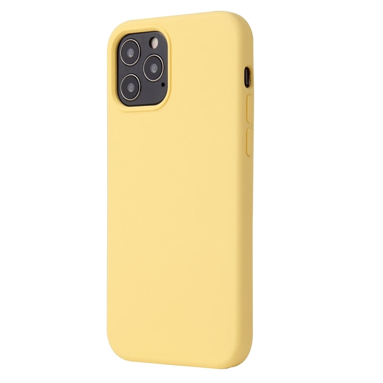 For iPhone 13 Pro Max Solid Color Liquid Silicone Shockproof Protective Case (Yellow) - iPhone 13 Pro Max Cases by buy2fix | Online Shopping UK | buy2fix