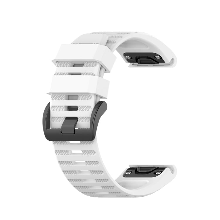 For Garmin Fenix 6 22mm Smart Watch Quick Release Silicon Watch Band(White) - Watch Bands by buy2fix | Online Shopping UK | buy2fix