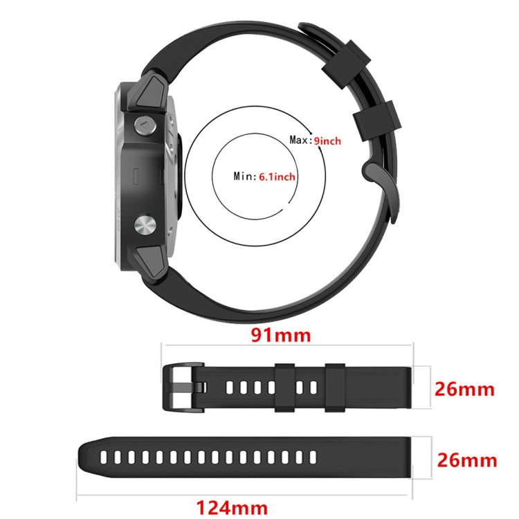 For Garmin Fenix 6 22mm Smart Watch Quick Release Silicon Watch Band(White) - Watch Bands by buy2fix | Online Shopping UK | buy2fix