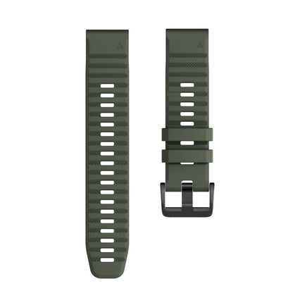 For Garmin Fenix 7X / 6X 26mm Smart Watch Quick Release Silicon Watch Band(Army Green) - Watch Bands by buy2fix | Online Shopping UK | buy2fix