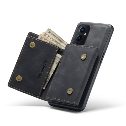 For OnePlus 9 (EU/NA) DG.MING M1 Series 3-Fold Multi Card Wallet  Back Cover Shockproof Case with Holder Function(Black) -  by DG.MING | Online Shopping UK | buy2fix