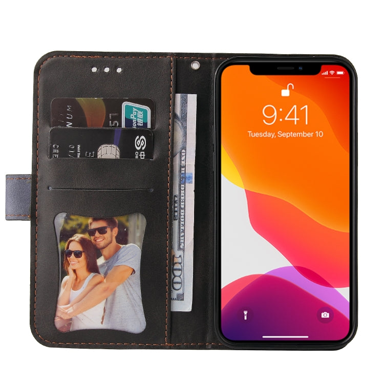 For iPhone 13 Pro Max Business Stitching-Color Horizontal Flip PU Leather Case with Holder & Card Slots & Photo Frame  (Grey) - iPhone 13 Pro Max Cases by buy2fix | Online Shopping UK | buy2fix