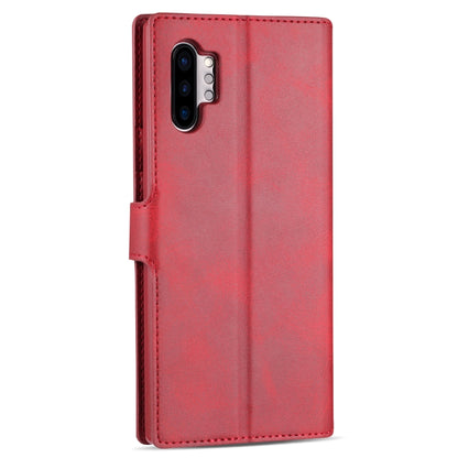 For Galaxy Note 10 Plus AZNS Calf Texture Magnetic Horizontal Flip PU Leather Case with Holder & Card Slots & Photo Frame(Red) - Galaxy Phone Cases by AZNS | Online Shopping UK | buy2fix