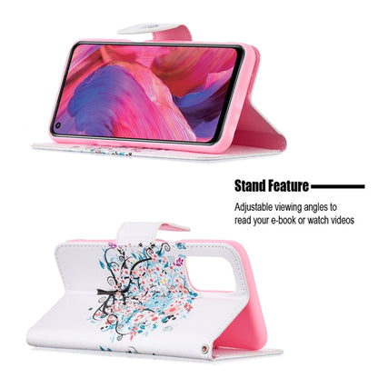 For OPPO A74 / A93 / A54 5G Colored Drawing Pattern Horizontal Flip Leather Case with Holder & Card Slots & Wallet(Tree) - OPPO & vivo Accessories by buy2fix | Online Shopping UK | buy2fix