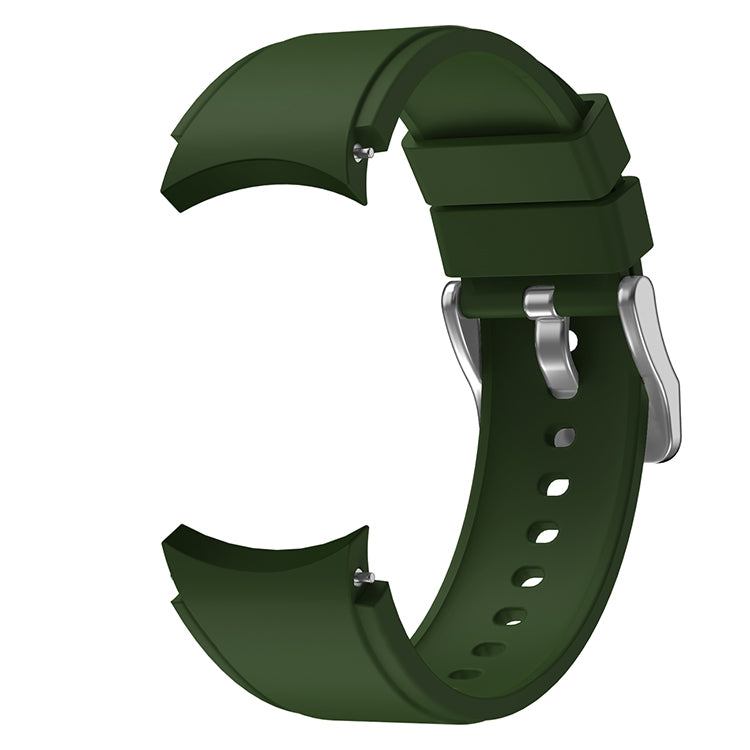 For Samsung Galaxy Watch4 Classic 42mm Silicone Watch Band(Army Green) - Smart Wear by buy2fix | Online Shopping UK | buy2fix