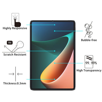 For Xiaomi Pad 5 2 PCS 9H 2.5D Explosion-proof Tempered Glass Film - Mobile Accessories by buy2fix | Online Shopping UK | buy2fix