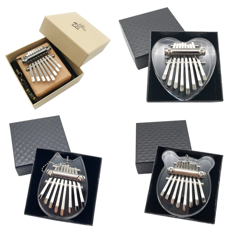 Mini 8 Tone Thumb Piano Kalimba Musical Instruments, Gift Box(Acrylic Heart) - Keyboard Instruments by buy2fix | Online Shopping UK | buy2fix
