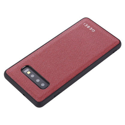 For Galaxy S10 GEBEI Full-coverage Shockproof Leather Protective Case(Red) - Galaxy Phone Cases by GEBEI | Online Shopping UK | buy2fix