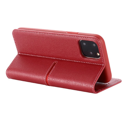 For iPhone 11 GEBEI Top-grain Leather Horizontal Flip Protective Case with Holder & Card Slots & Wallet & Photo Frame(Red Wine) - iPhone 11 Cases by GEBEI | Online Shopping UK | buy2fix