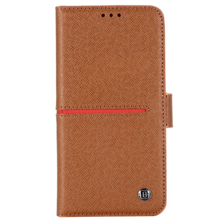 For iPhone 11 GEBEI Top-grain Leather Horizontal Flip Protective Case with Holder & Card Slots & Wallet & Photo Frame(Brown) - iPhone 11 Cases by GEBEI | Online Shopping UK | buy2fix