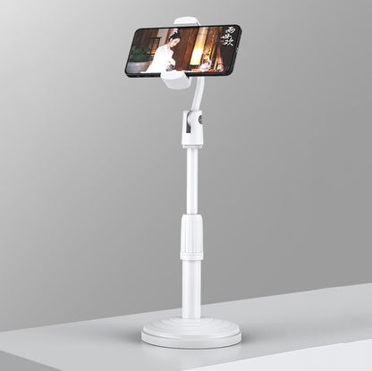 Desktop Stand Mobile Phone Tablet Live Broadcast Stand Telescopic Disc Stand(White) - Consumer Electronics by buy2fix | Online Shopping UK | buy2fix