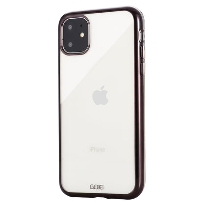 For iPhone 11 GEBEI Plating TPU Shockproof Protective Case(Black) - iPhone 11 Cases by GEBEI | Online Shopping UK | buy2fix