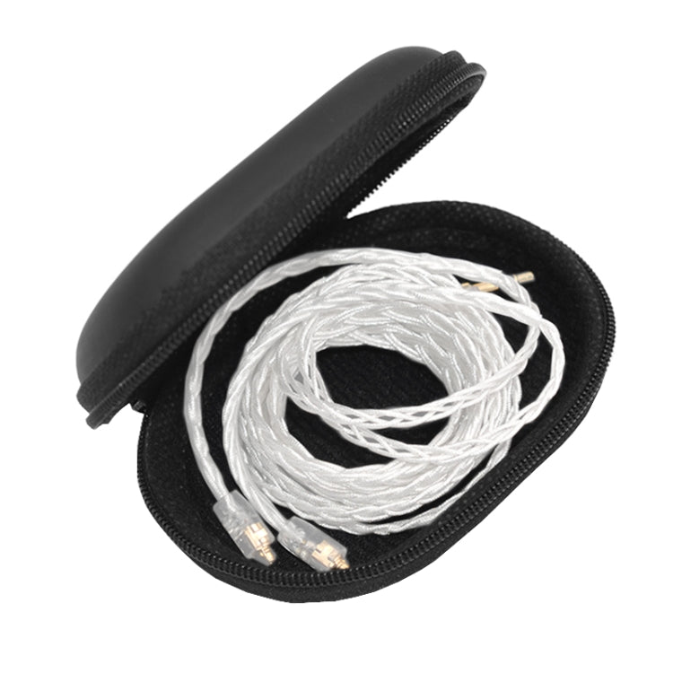 KZ Portable PU Leather Oval Data Cable Charger Earphone Storage Box(Black) - Digital Storage Bag by KZ | Online Shopping UK | buy2fix