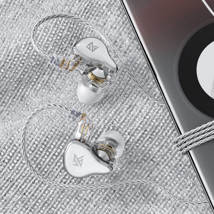 KZ ZAS 16-unit Ring Iron In-ear Wired Earphone, Mic Version(White) - In Ear Wired Earphone by KZ | Online Shopping UK | buy2fix