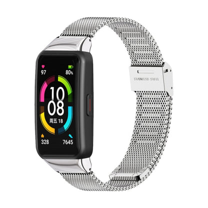 For Huawei Band 6 / Honor Band 6 MIJOBS Milan Stainless Steel Watch Band(Silver) - Smart Wear by MIJOBS | Online Shopping UK | buy2fix