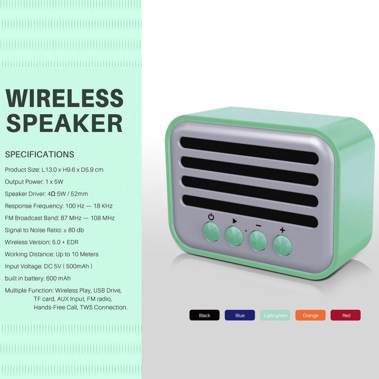 New Rixing NR-102 Mini TWS Bluetooth Speaker(Red) - Mini Speaker by New Rixing | Online Shopping UK | buy2fix