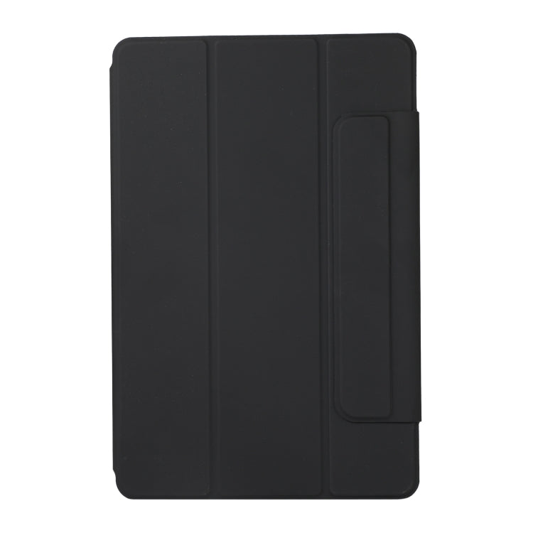 For Xiaomi Pad 5 / Pad 5 Pro Solid Color Magnetic Buckle Horizontal Flip Leather Case with Holder(Black) - Xiaomi Accessories by buy2fix | Online Shopping UK | buy2fix