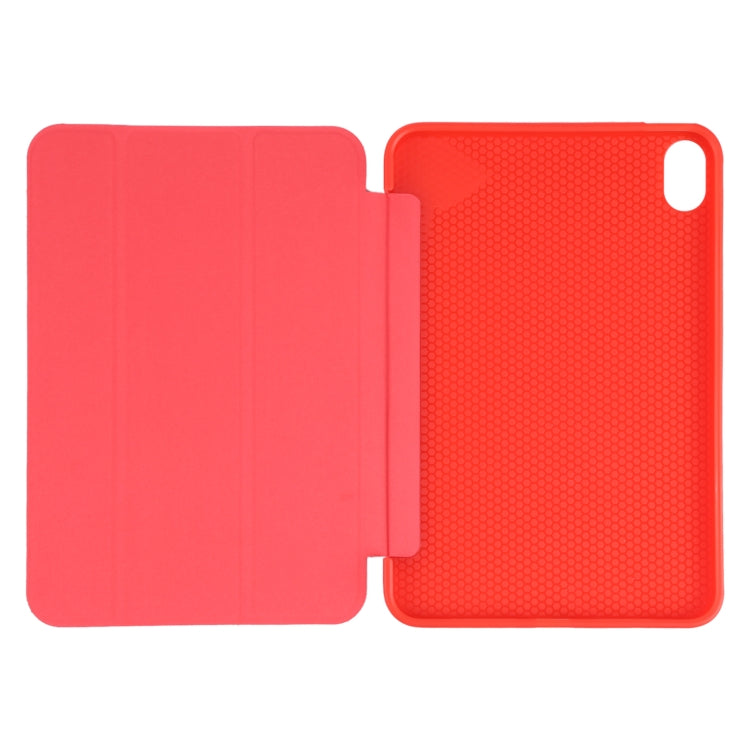 For iPad mini 6 GEBEI Shockproof Horizontal Flip Tablet Case with Three-folding Holder(Red) - iPad mini 6 Cases by GEBEI | Online Shopping UK | buy2fix