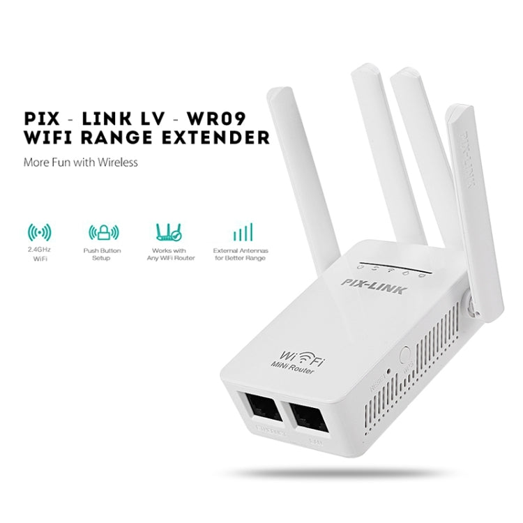 Wireless Smart WiFi Router Repeater with 4 WiFi Antennas, Plug Specification:UK Plug(White) - Wireless Routers by buy2fix | Online Shopping UK | buy2fix