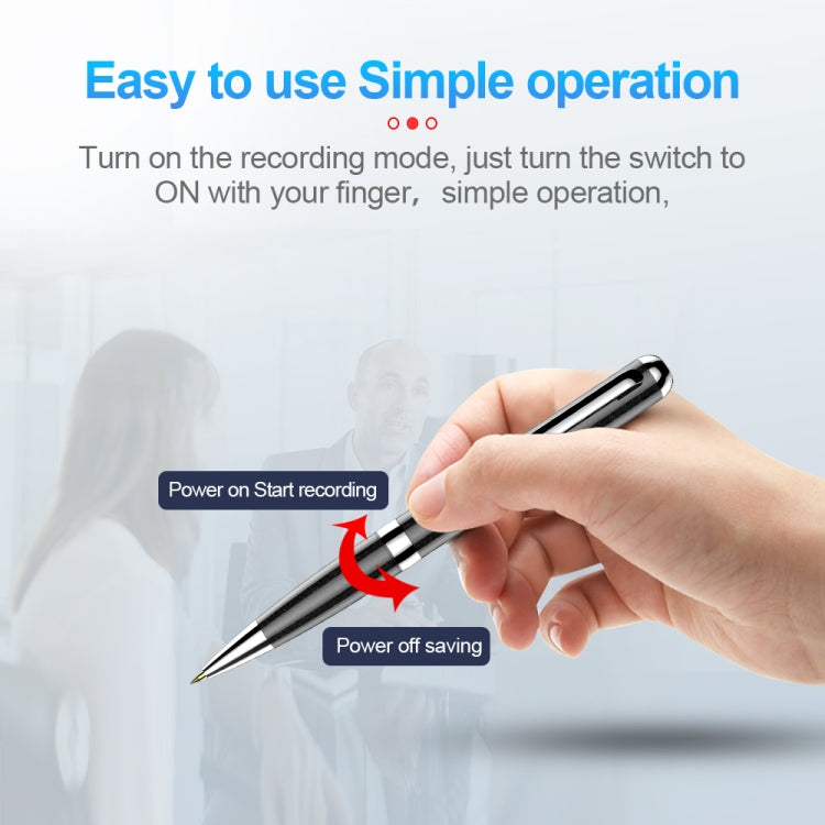 Q96 Intelligent HD Digital Noise Reduction Recording Pen, Capacity:32GB(Black) - Security by buy2fix | Online Shopping UK | buy2fix