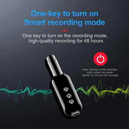 D3 AI Smart High-definition Noise Reduction Voice Recorder, Capacity:128GB(Black) - Security by buy2fix | Online Shopping UK | buy2fix