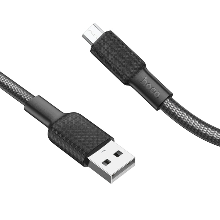 hoco X69 Micro USB Jaeger Charging Data Cable, Length: 1m(Black White) - Micro USB Cable by hoco | Online Shopping UK | buy2fix