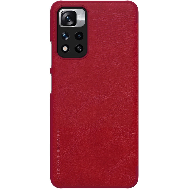 For Xiaomi Redmi Note 11 Pro China / 11 Pro+ Global / Mi 11i / 11i  5G NILLKIN QIN Series Crazy Horse Texture Leather Case(Red) - Xiaomi Cases by NILLKIN | Online Shopping UK | buy2fix