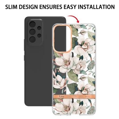 For Samsung Galaxy A53 5G Flowers and Plants Series IMD TPU Phone Case(Green Gardenia) - Samsung Accessories by buy2fix | Online Shopping UK | buy2fix