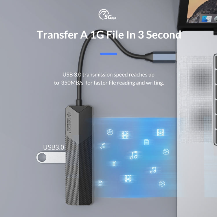 ORICO MDK-6P-GY-BP 6 In 1 Type-C / USB-C Multifunctional Docking Station(Grey) - Computer & Networking by ORICO | Online Shopping UK | buy2fix