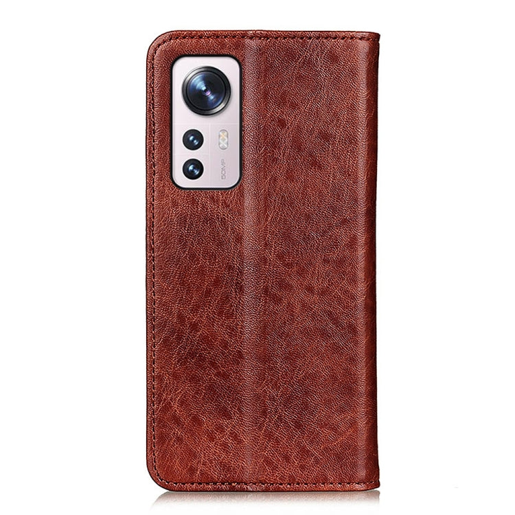 For Xiaomi 12 Pro / 12S Pro Magnetic Crazy Horse Texture Leather Phone Case(Brown) - Xiaomi Accessories by buy2fix | Online Shopping UK | buy2fix