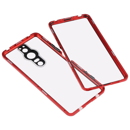 For Sony Xperia Pro-I HD Magnetic Metal Tempered Glass Phone Case(Red) - Sony Cases by buy2fix | Online Shopping UK | buy2fix