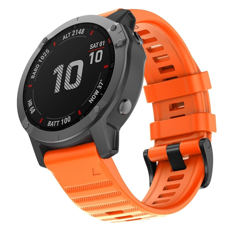 For Garmin Fenix 7X Silicone Watch Band(Orange) - Watch Bands by buy2fix | Online Shopping UK | buy2fix