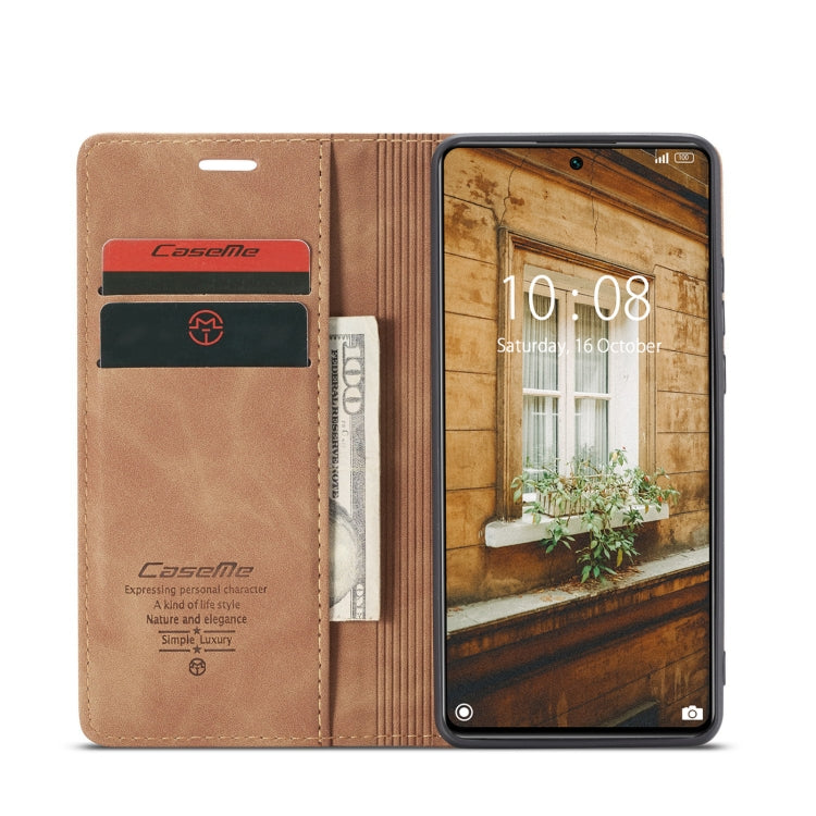 For Xiaomi Mi 11T / 11T Pro CaseMe 013 Multifunctional Leather Phone Case(Brown) - Xiaomi Cases by CaseMe | Online Shopping UK | buy2fix