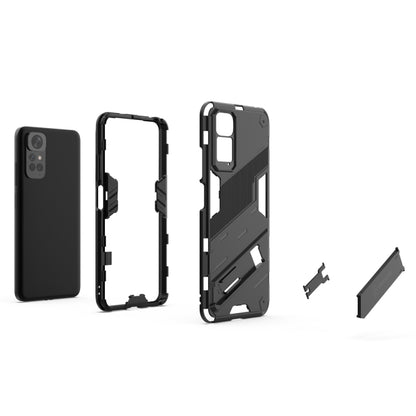 For Xiaomi Redmi Note 11 / Note 11S Global Punk Armor 2 in 1 PC + TPU Shockproof Phone Case with Invisible Holder(Green) - Xiaomi Cases by buy2fix | Online Shopping UK | buy2fix