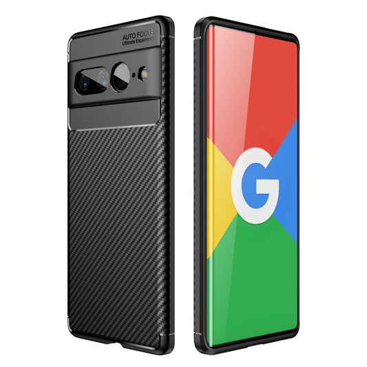 For Google Pixel 7 Pro Carbon Fiber Texture Shockproof TPU Phone Case(Black) - Mobile Accessories by buy2fix | Online Shopping UK | buy2fix