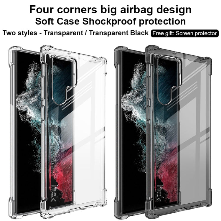 For Samsung Galaxy S22 Ultra 5G imak TPU Phone Case with Screen Protector(Transparent) - Samsung Accessories by imak | Online Shopping UK | buy2fix