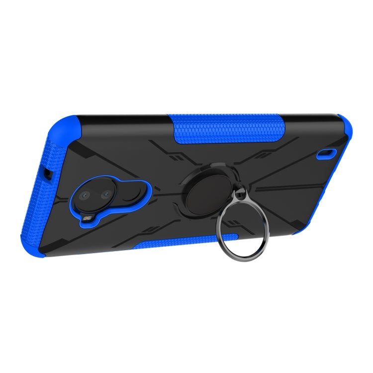 For Nokia C30 Armor Bear Shockproof PC + TPU Phone Protective Case with Ring Holder(Blue) - Mobile Accessories by buy2fix | Online Shopping UK | buy2fix