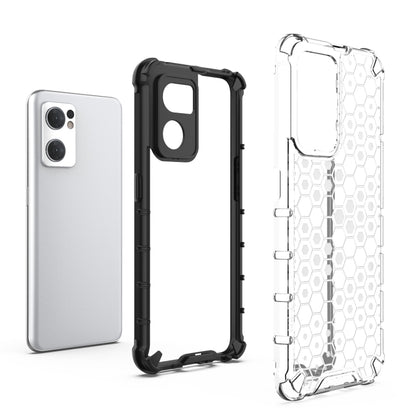 For OPPO Reno7 5G Global / Find X5 Lite Shockproof Honeycomb PC + TPU Phone Case(Red) - OPPO & vivo Accessories by buy2fix | Online Shopping UK | buy2fix