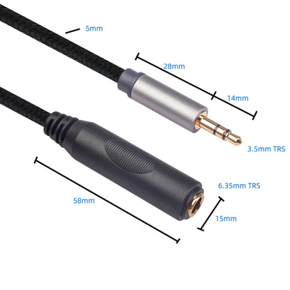 2 PCS/Pack 3662B-02-03 3.5mm Male to 6.35mm Female Audio Cable - Aux Cable by buy2fix | Online Shopping UK | buy2fix