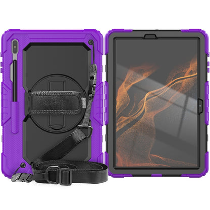 For Samsung Galaxy Tab S8+ 12.4 inch SM-X800 Silicone + PC Tablet Case(Purple+Black) - Galaxy Tab S8+ Cases by buy2fix | Online Shopping UK | buy2fix