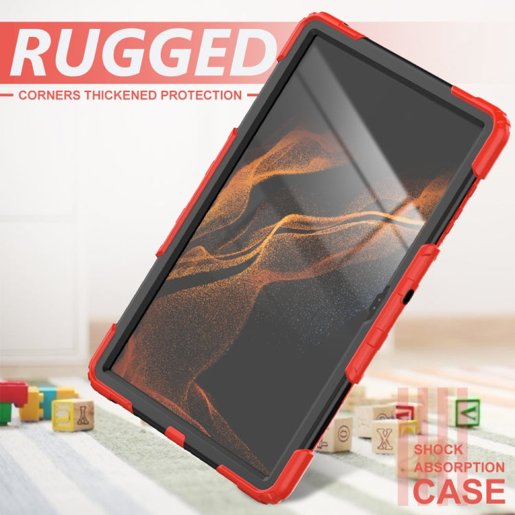 For Samsung Galaxy Tab S8 Ultra 14.6 inch SM-X900 Silicone + PC Tablet Case(Red+Black) - Galaxy Tab S8 Ultra Cases by buy2fix | Online Shopping UK | buy2fix