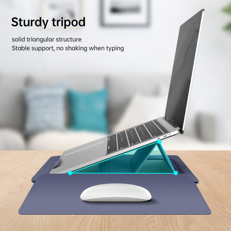 12 inch Multifunctional Mouse Pad Stand Handheld Laptop Bag(Blue) - 12.1 inch by buy2fix | Online Shopping UK | buy2fix