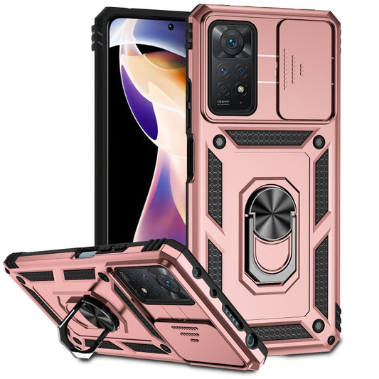 For Xiaomi Redmi Note 11 Pro Global Sliding Camshield Holder Phone Case(Rose Gold) - Xiaomi Accessories by buy2fix | Online Shopping UK | buy2fix