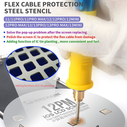 Mechanic UFO LCD Screen Flex Cable Protection and Reballing Planting For iPhone 12/12 Pro - BGA Stencils by MECHANIC | Online Shopping UK | buy2fix