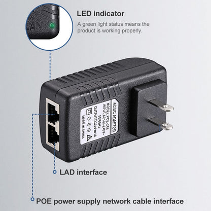 15V 1A Router AP Wireless POE / LAD Power Adapter(US Plug) - Network Hardware by buy2fix | Online Shopping UK | buy2fix