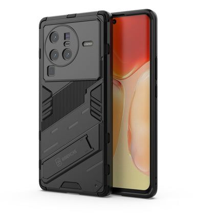 For vivo X80 Pro Punk Armor PC + TPU Phone Case with Holder(Black) - OPPO & vivo Accessories by buy2fix | Online Shopping UK | buy2fix