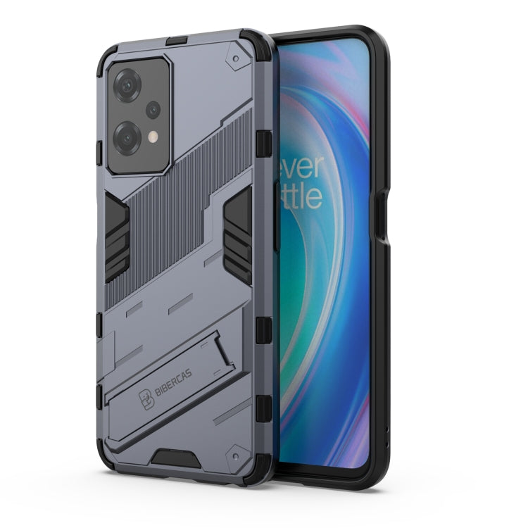 For OnePlus Nord CE 2 Lite 5G/Realme 9 Pro Punk Armor 2 in 1 Shockproof Phone Case with Invisible Holder(Grey) - OnePlus Cases by buy2fix | Online Shopping UK | buy2fix
