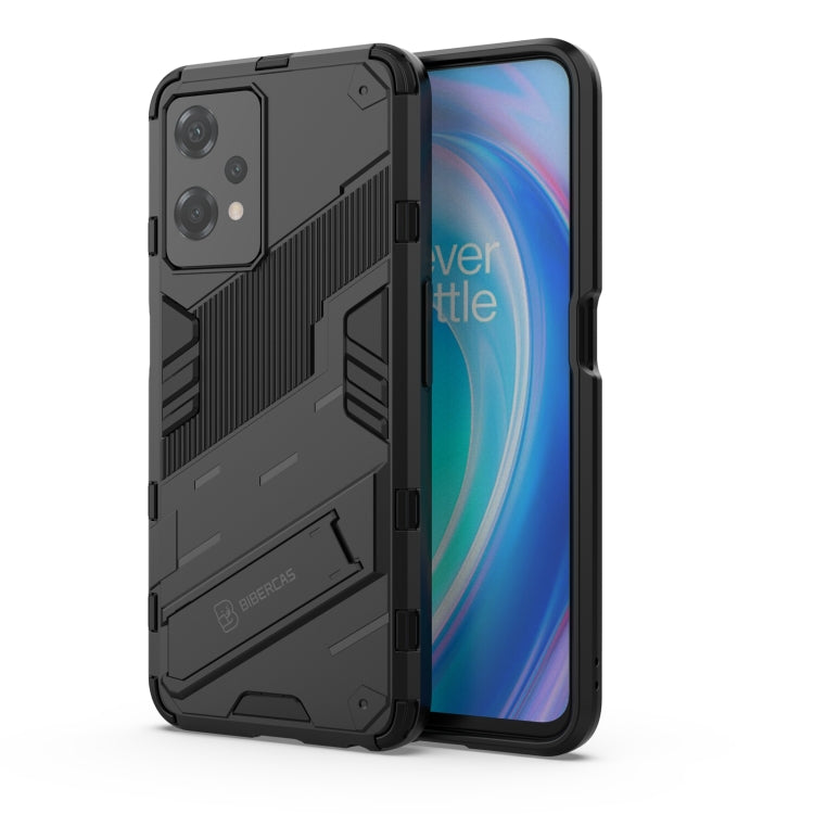 For OnePlus Nord CE 2 Lite 5G/Realme 9 Pro Punk Armor 2 in 1 Shockproof Phone Case with Invisible Holder(Black) - OnePlus Cases by buy2fix | Online Shopping UK | buy2fix