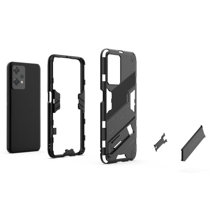 For OnePlus Nord CE 2 Lite 5G/Realme 9 Pro Punk Armor 2 in 1 Shockproof Phone Case with Invisible Holder(Black) - OnePlus Cases by buy2fix | Online Shopping UK | buy2fix